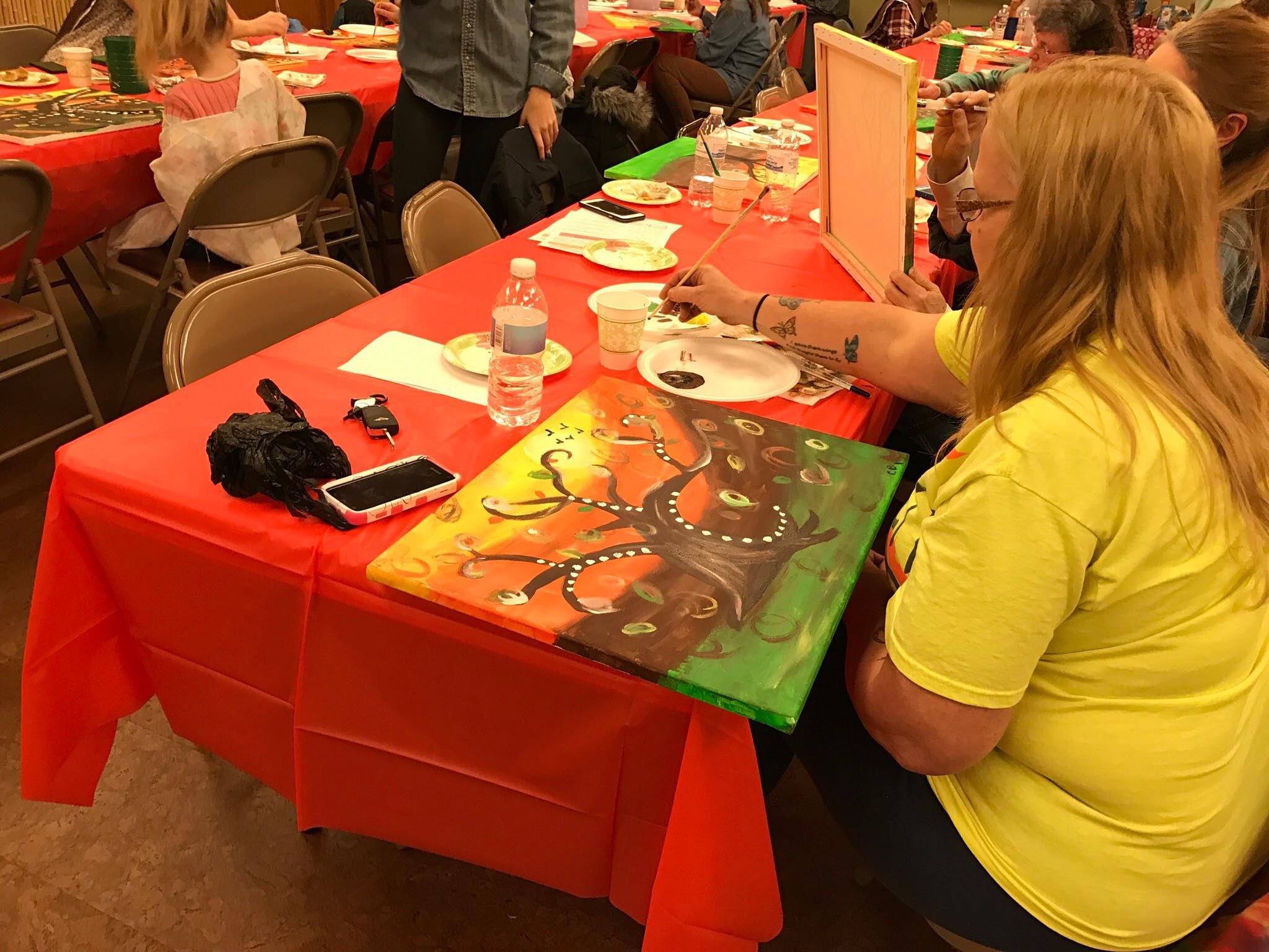 2017-01-17 Inspired Sisters Women's Ministry of Zions Church - Be Social Let's Make a Painting